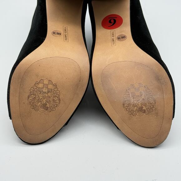 Vince Camuto Black Velvet Victorian Coquette Womens Open Toe Bootie SIZE 6 Goth - Picture 8 of 13